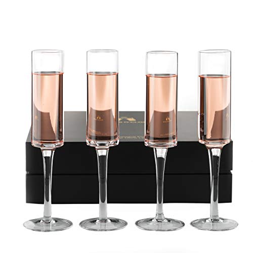 LEMONSODA Glass Champagne Flutes (6oz/180mL) (Set of 4) - Image 2