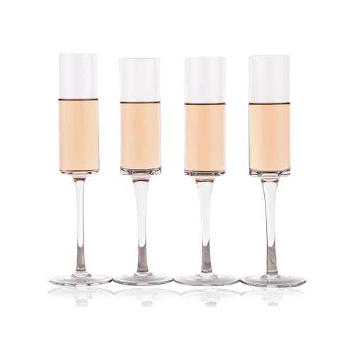 LEMONSODA Glass Champagne Flutes (6oz/180mL) (Set of 4) - Image 1
