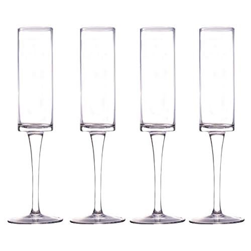 LEMONSODA Glass Champagne Flutes (6oz/180mL) (Set of 4) - Image 5