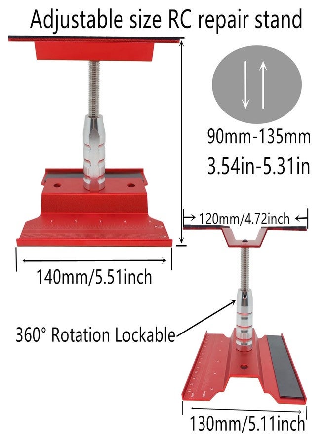 Velmex RC Car Repair Work Stand Repair Tool Set 360 Degree Rotation and 524PCS RC Screws Kit & RC Screwdrivers and Screws Pallet for 1/8 1/10 1/12 1/16 1/18 RC Crawler Truck Buggy Vehicle Scale Accessories - Image 2