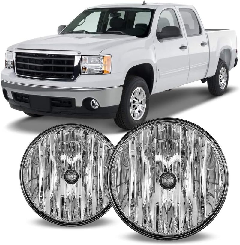 Winjet OEM Series Clear Lens Driving Fog Lights for 2007-2014 GMC Sierra 1500/2500 HD/3500 HD - Image 1