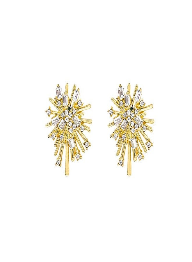 AMAAL Earrings For Women & Girls Stylish | Western Korean Earrings Bali | Butterfly| Stud Earrings Set for Women Moti Accessories Aesthetic | Fashion American Diamond AD CZ Gold Stud earinging 79 - Image 1