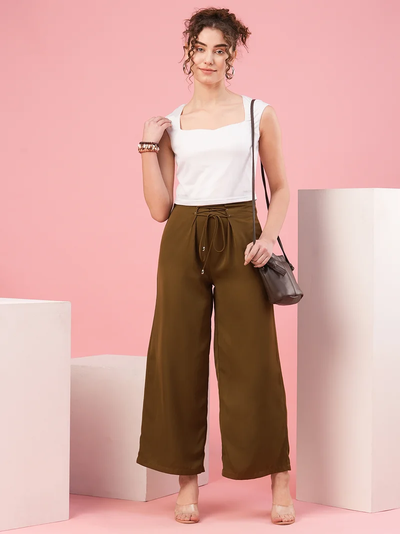 globus Women Loose Fit High-Rise Trousers