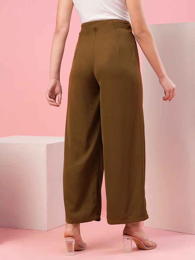 globus Women Loose Fit High-Rise Trousers