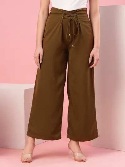 globus Women Loose Fit High-Rise Trousers