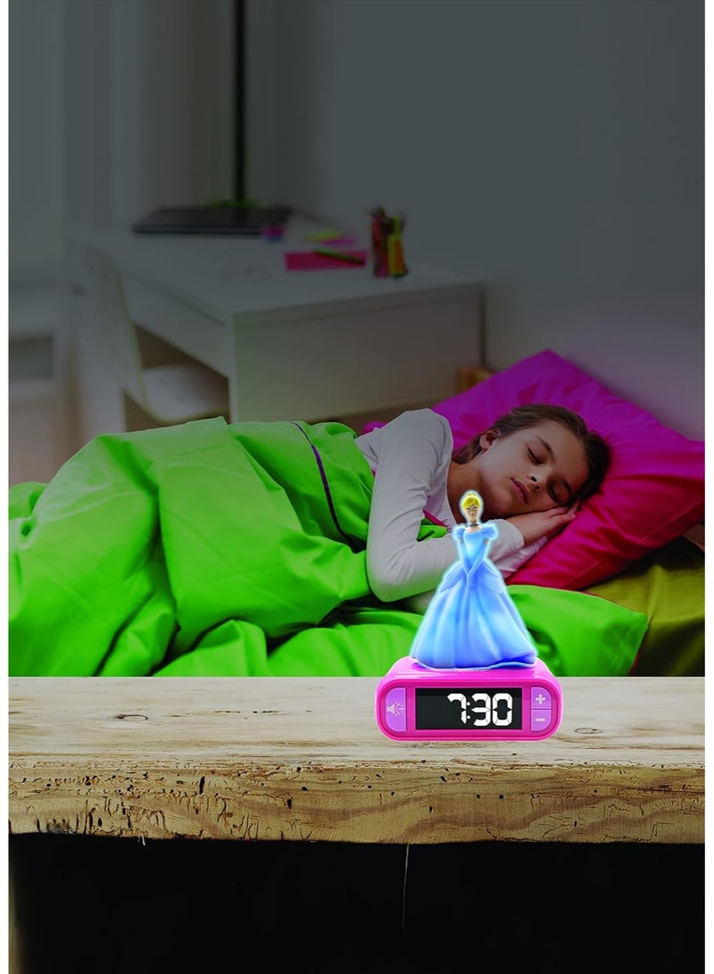 ليكسيبوك أميرة ليكسبوك ساعة منبه مع إضاءة ليلية بتصميم ثلاثي الأبعاد - Image 4