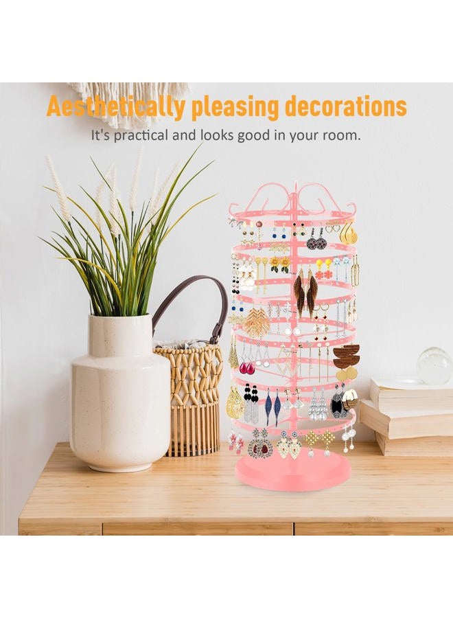 17Dec 6 Tiers Rotating Earring Holder Organizer for Girls,264 Holes Metal Stud Earring Organizer Stand,Earring Tree Organizer for Women,Earring Display for Vendors. - Image 5