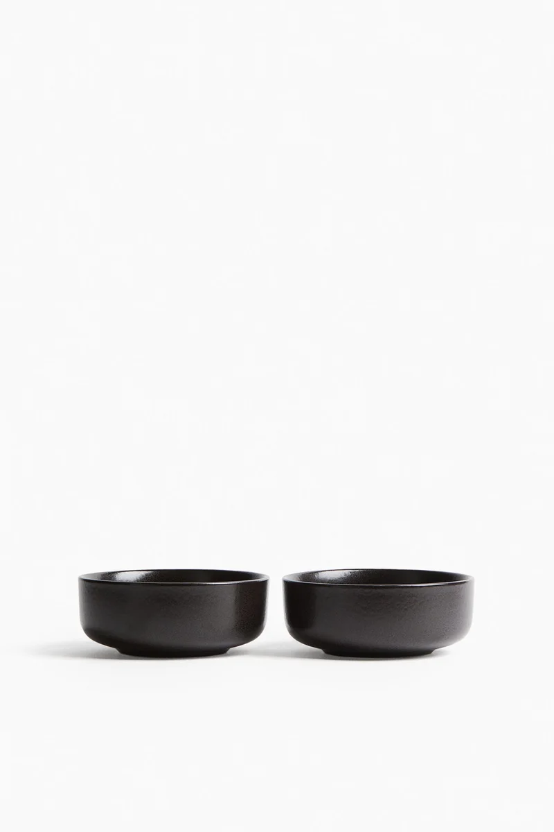 H&M 2-pack reactive-glaze bowls