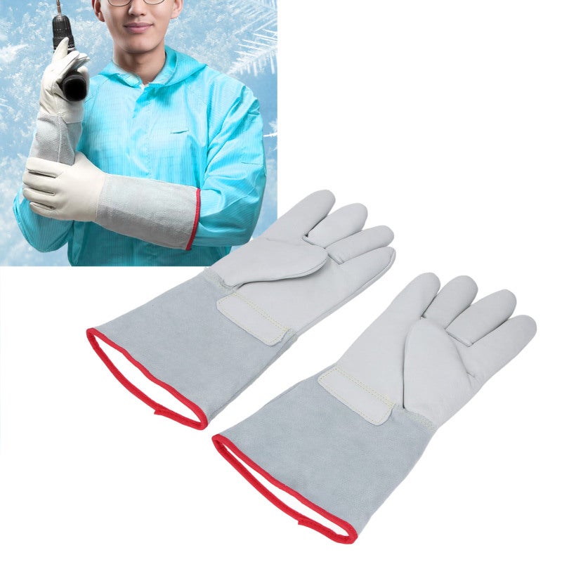 Antifreeze Gloves: 3-Layer Waterproof Cowhide, -500℉ Cold Resistance, Double-Stitched Wrist - Durable Puncture & Tear Protection, Protective Gloves for Liquid Nitrogen Handling, Biomedical Research, I - Image 5