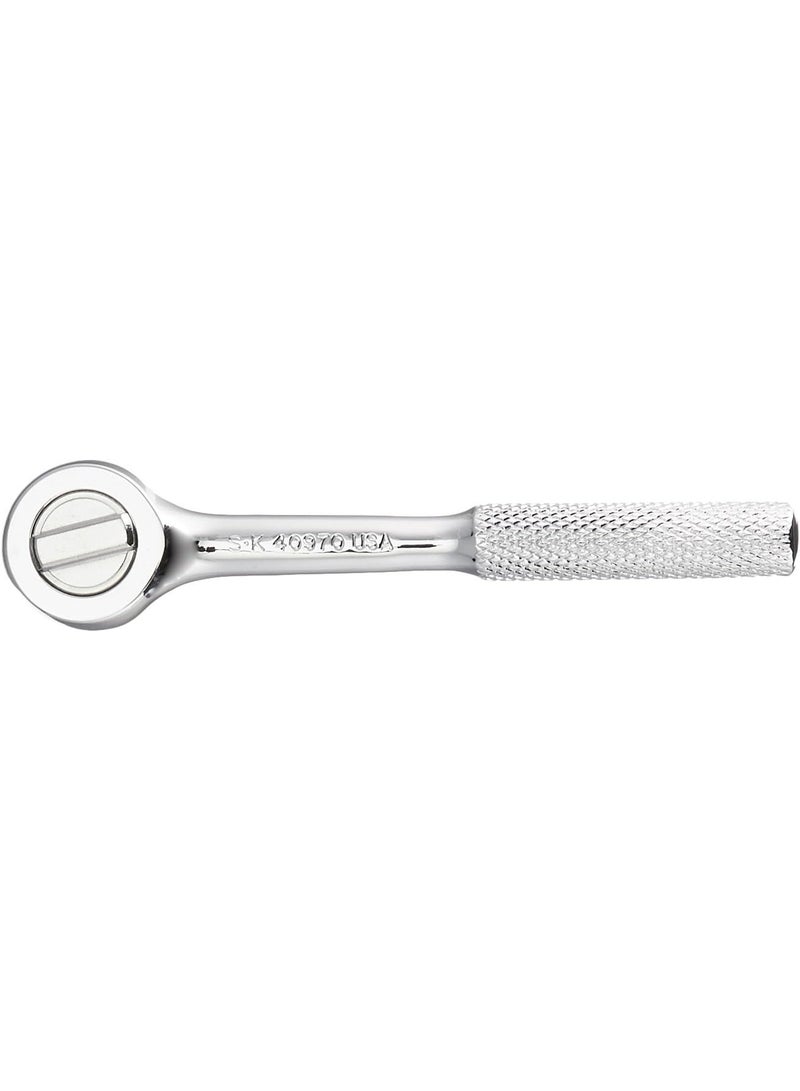 SK SK Tools USA, LLC, 40970, SK Ratchets, Professional Reversible Ratchet, 1/4 Drive, 4.5 Inch, SuperKrome Finish  - Image 1