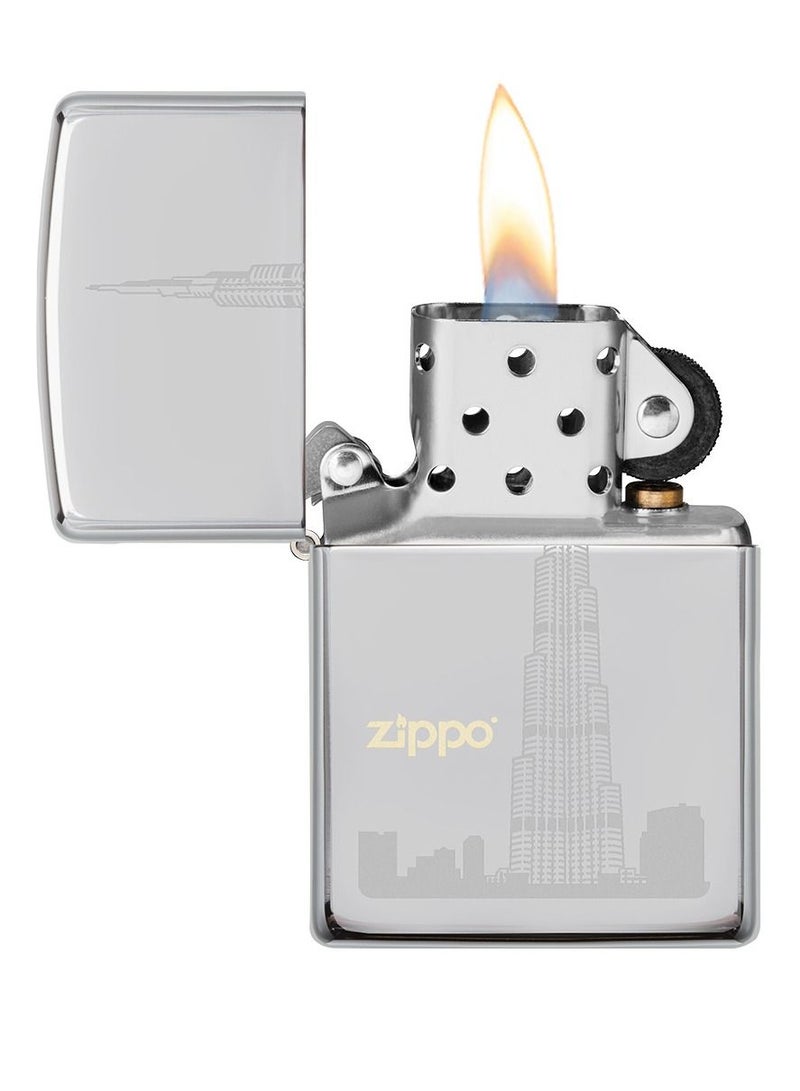 Zippo Mp325348 250 Burj Khalifa C High Polish Chrome Windproof Lighter - Image 3
