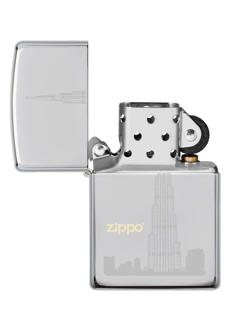 Zippo Mp325348 250 Burj Khalifa C High Polish Chrome Windproof Lighter - Image 4