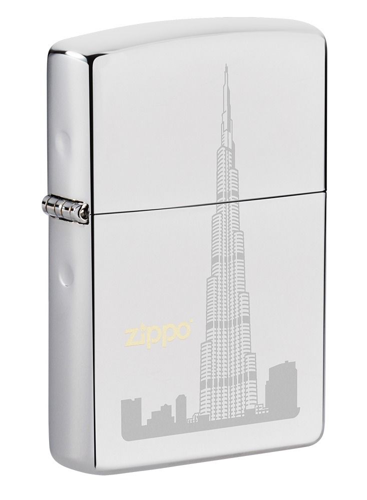Zippo Mp325348 250 Burj Khalifa C High Polish Chrome Windproof Lighter - Image 1