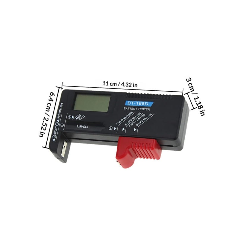 Portable Digital Battery Capacity Tester LCD Display Tool Black Household Use - Image 3