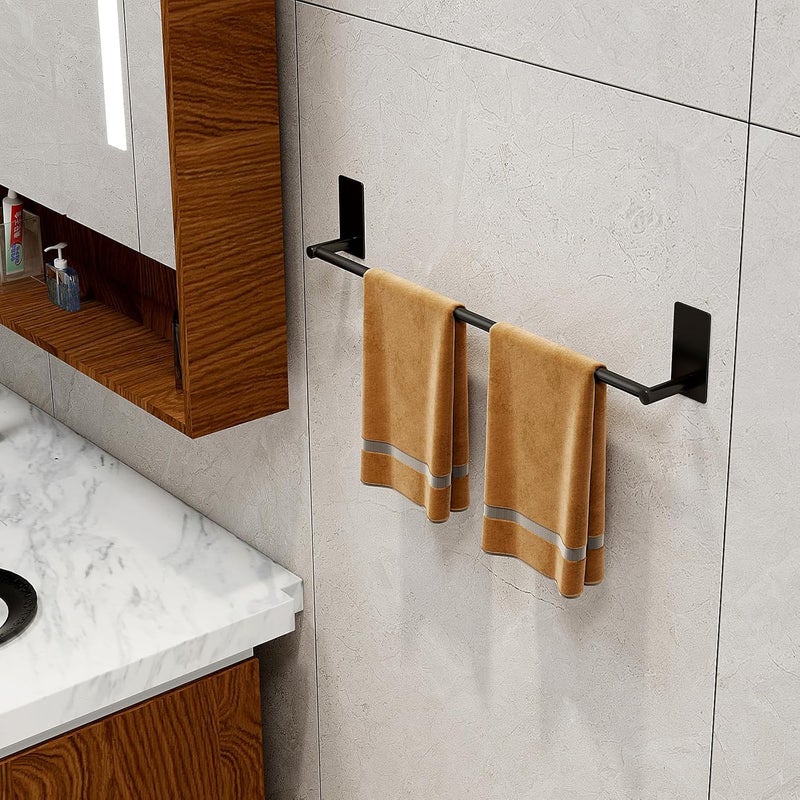 Vista Towel Bar 40cm SUS304 Stainless Steel Silver | No Drilling Towel Holder,Waterproof & Rustproof,Strong Self-Adhesive Towel Rail for Bahtroom,Kitchen and Living Room - Image 1