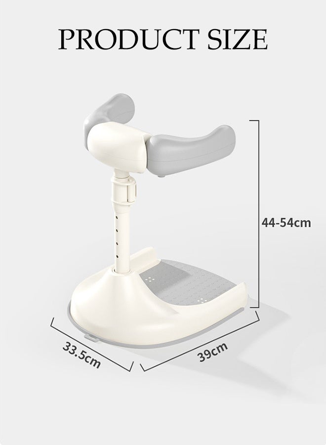 DUNISO دعم وقوف للاستحمام للأطفال، حامل استحمام للأطفال قابل للتعديل وقابل للطي مع حاجز أمان وقاعدة مضادة للانزلاق، سهل التنظيف ومحمول، للاستخدام في المنزل/السفر - Image 2