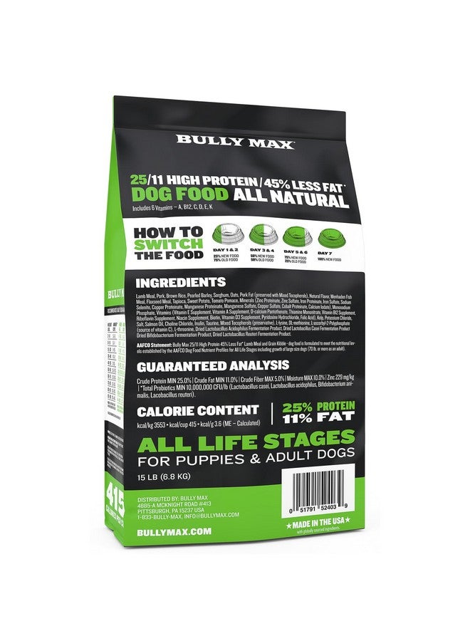 Bully Max 25/11 High Protein & Low Fat Dry Lamb Dog Food for Puppies and Adult Dogs - Chicken-Free Lamb Flavor - Natural Puppy Food for All Ages, Small and Large Breeds - Large Kibble Size, 5 lb. Bag - Image 3