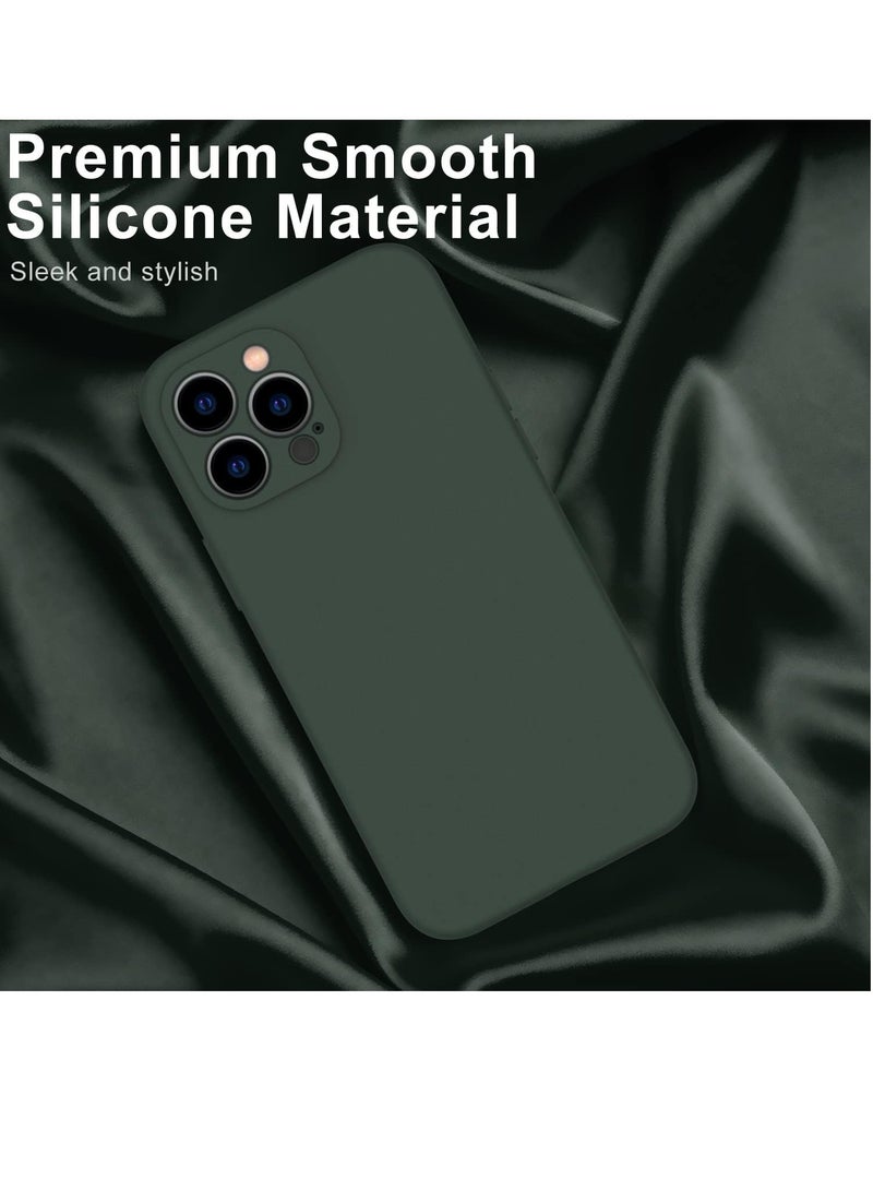 ELTRAZONE iPhone 14 Pro Max Case with Screen Protector Soft Flexible Silicone Gel Rubber Bumper Cover Slim Fit Shockproof Protective Phone Case for iPhone 14 Pro Max 6.7" Dark Green - Image 3