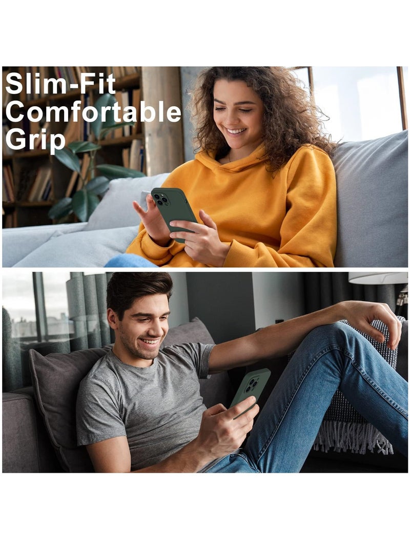 ELTRAZONE iPhone 14 Pro Max Case with Screen Protector Soft Flexible Silicone Gel Rubber Bumper Cover Slim Fit Shockproof Protective Phone Case for iPhone 14 Pro Max 6.7" Dark Green - Image 2