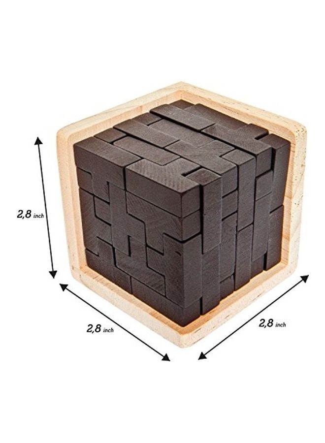 Original Brain Teaser 3D Wooden Puzzle 2.8inch - Image 3