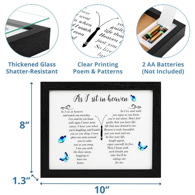 Fabuday Memorial Gifts LED Shadow Box - Sympathy Gift in Memory of Loved One Gifts, Rememberance Gift for Loss of Mother Father Mom Dad, Funeral Condolences Bereavement Gift Ideas - Image 5