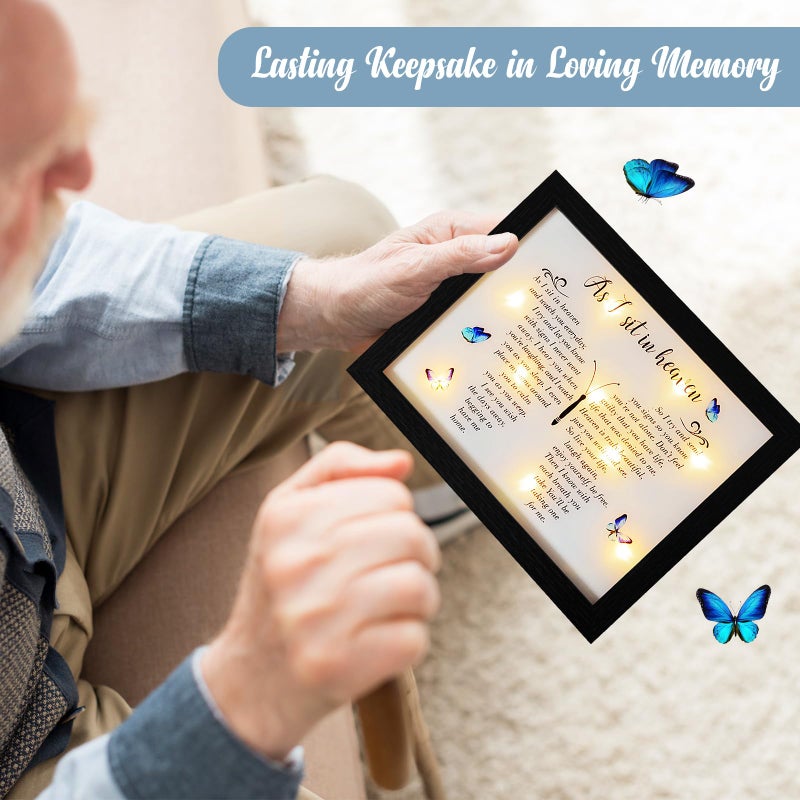 Fabuday Memorial Gifts LED Shadow Box - Sympathy Gift in Memory of Loved One Gifts, Rememberance Gift for Loss of Mother Father Mom Dad, Funeral Condolences Bereavement Gift Ideas - Image 3