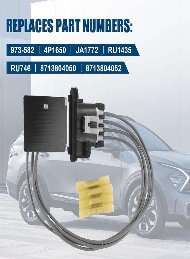LCWRGS 973-582 HVAC Fan Blower Motor Resistor with Wire Harness Replacement for 2005-2020 Toyota Tacoma, Replace# 4P1650, JA1772, RU1435, RU746, 8713804050, 8713804052 - Image 3