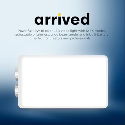 Digitek (LED-D40W) Portable 40W Bi-Color LED Video Light, 2700K-6500K, CRI 96+, 3600LM, 12 FX Lighting Effects, 120° Beam Angle, Built-in Battery & Type-C Charging, Ideal for Photo & Videography - Image 2