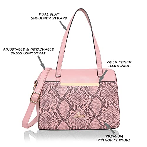 Lavie Python Viga Boxbag For Women(Lt Pink) - Image 3