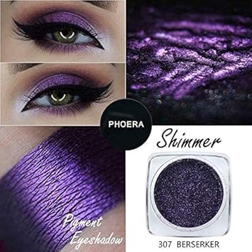 Phoera AQUAPURITY PHOERA Pigment Eyeshadow Palette Metallic Shimmer Glitter Loose Powder Eye Shadow Makeup 307 BERSERKER - Image 2
