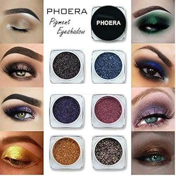 Phoera AQUAPURITY PHOERA Pigment Eyeshadow Palette Metallic Shimmer Glitter Loose Powder Eye Shadow Makeup 307 BERSERKER - Image 5