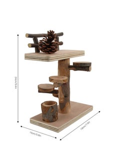 Hztyyier Wood Ladder , Hamster Climbing Toys Hamster Playground Toy Wooden Hamster Playing Activity Set for Hamster Mice Small Animals  - Image 4