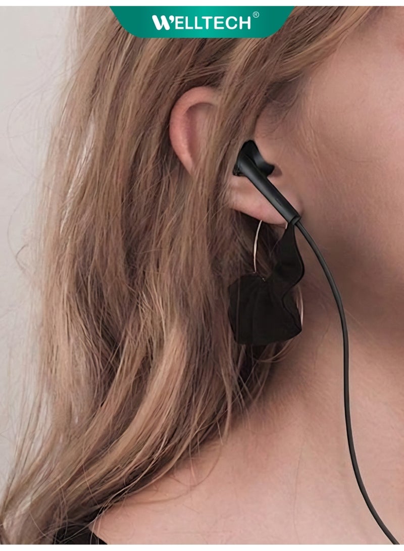 WELLTECH 3.5mm Wired Earphones with Mic High Bass Clear Sound AUX Headphones Noise Isolation In Ear Headset for Android Laptop Tablet Gaming Calls WELLTECH HFD85 - Image 4