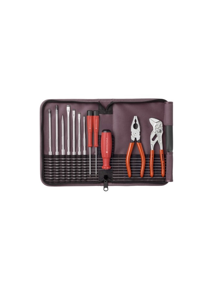 PB SWISS TOOLS PB 8219 Tool case with interchangeable blades, Knipex universal pliers 160 mm and Knipex plier wrench 150 mm indispensable at home and on the road - Image 2