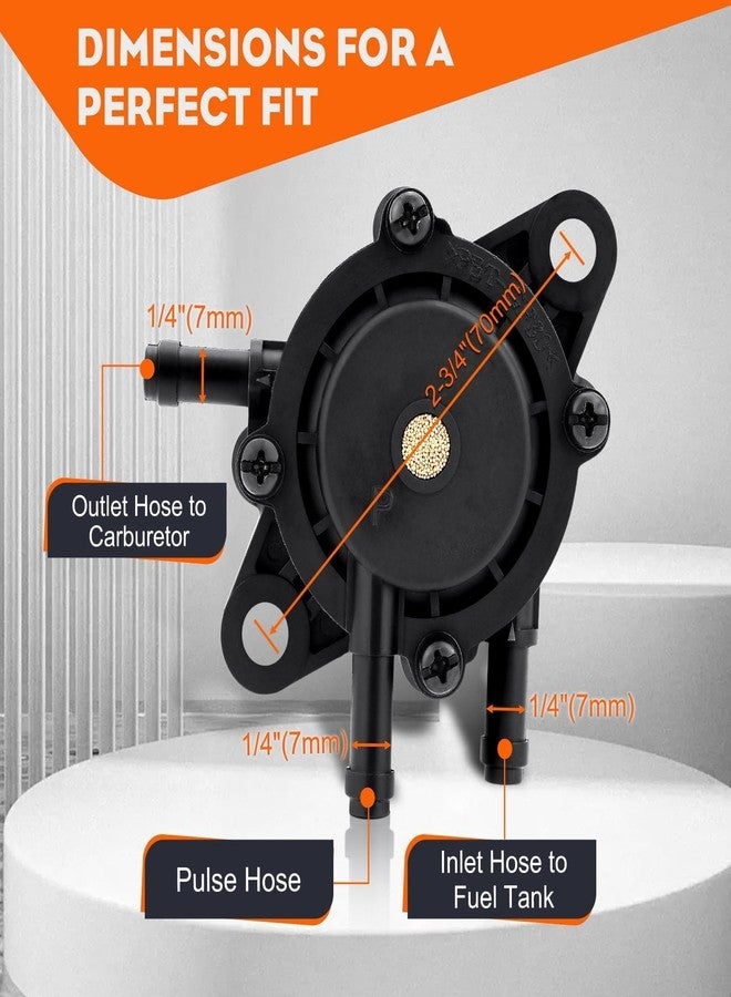 Hipa Fuel Pump 24 393 04-S / 24 393 16-S Compatible with CH17-CH25 CV17-CV25 CH730-CH740 CV730-CV740 17HP-25HP Engine Lawn Mower - Image 2