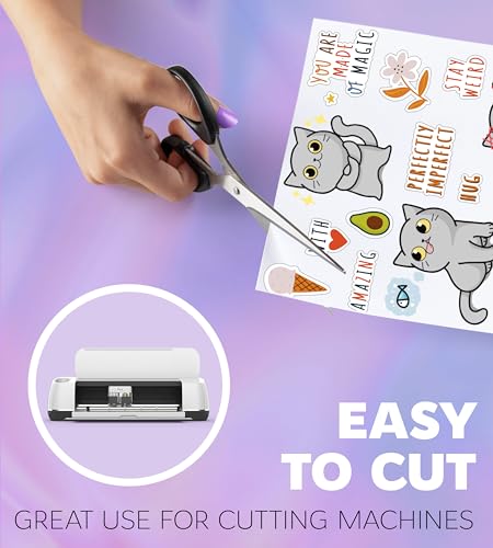 SMALL SMILE Clear Holographic Sticker Paper for Inkjet Printer and Laser – 20 Sheets, 8.5x11 Printable Vinyl Clear Sticker Paper, Waterproof Transparent Labels for DIY Stickers & Decals - Image 3
