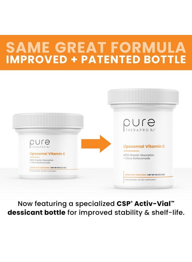 Pure TheraPro Rx Liposomal Vitamin C Powder, Patented PureWay Vegan Vitamin C Supplement, Supports Healthy Aging, Immune Function & Collagen Formation, Non-GMO, Made in The USA (66g,120 Servings) - Image 5