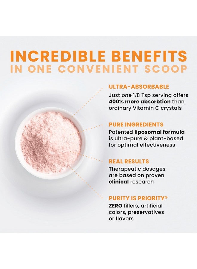 Pure TheraPro Rx Liposomal Vitamin C Powder, Patented PureWay Vegan Vitamin C Supplement, Supports Healthy Aging, Immune Function & Collagen Formation, Non-GMO, Made in The USA (66g,120 Servings) - Image 4