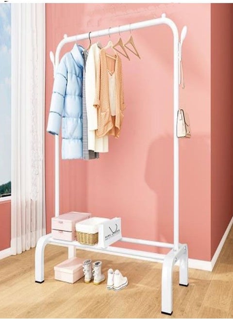 Standing Clothes and Shoe Rack With Holding Hooks