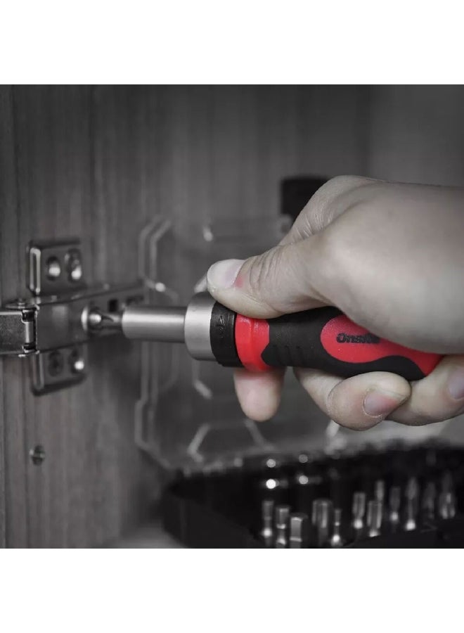 OnSite 27-Piece Sturdy and Compact Stubby Ratchet Screwdriver Set Black and Red 14.6 x 3 x 10.4 cm 790138 - Image 2