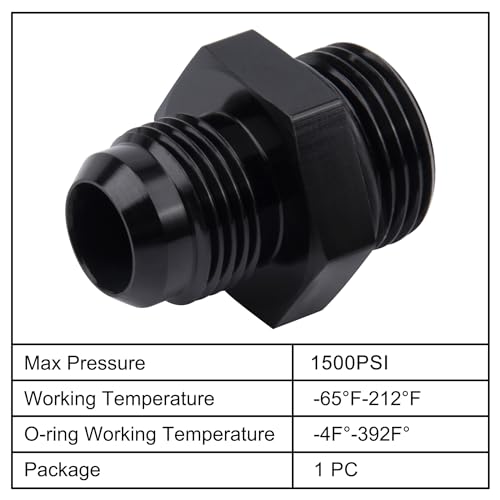 EVIL ENERGY 8AN Flare to AN10 ORB Male O-Ring 2PCS Fitting Adapter - Image 4