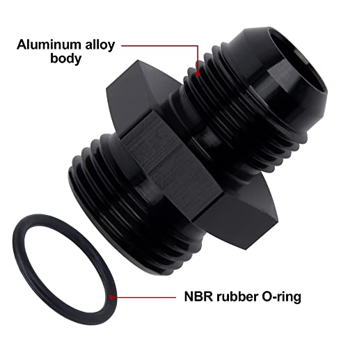 EVIL ENERGY 8AN Flare to AN10 ORB Male O-Ring 2PCS Fitting Adapter - Image 3