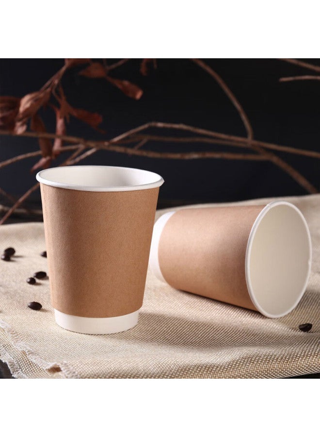 All-round Quanshi Lidded Juice And Milk Tea Cups, 400ml, Pack Of 50, Disposable Paper Cups, Business Coffee Cups, Soy Milk And Hot/cold Drink Cups - Image 3