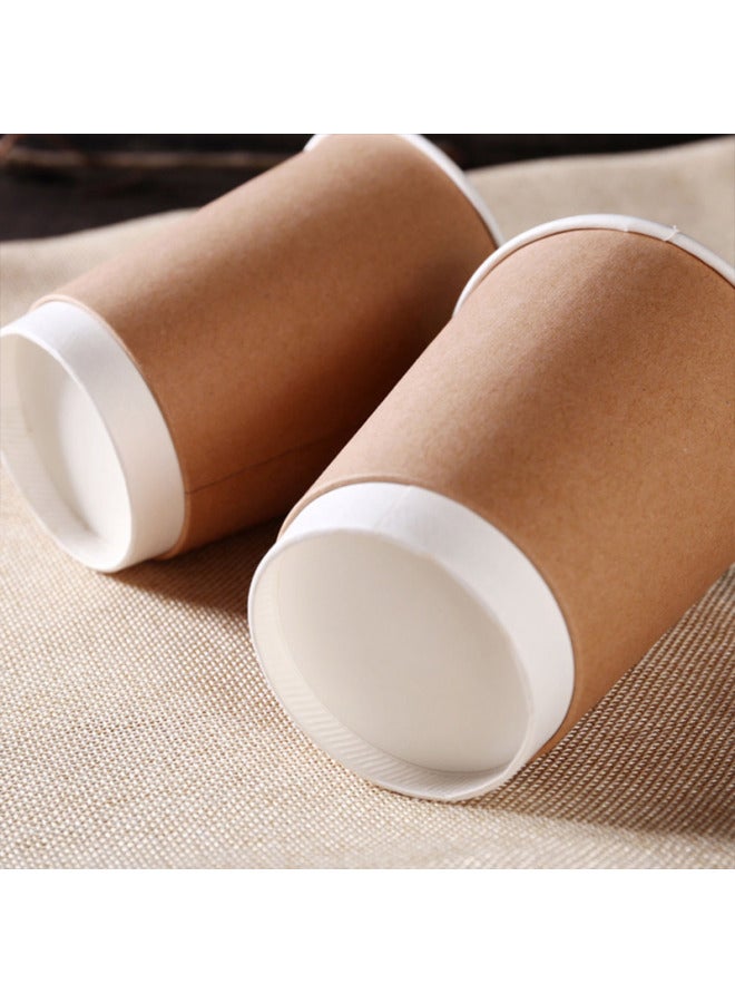All-round Quanshi Lidded Juice And Milk Tea Cups, 400ml, Pack Of 50, Disposable Paper Cups, Business Coffee Cups, Soy Milk And Hot/cold Drink Cups - Image 2