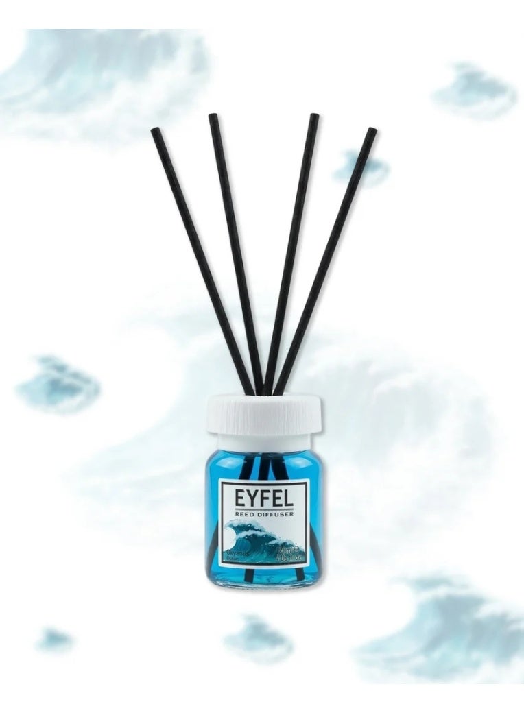 EYFEL Ocean Reed Diffuser 120ML – Long-Lasting Fragrance with Elegant Reed Sticks for Home, Office, Bathroom & Showroom - Image 2