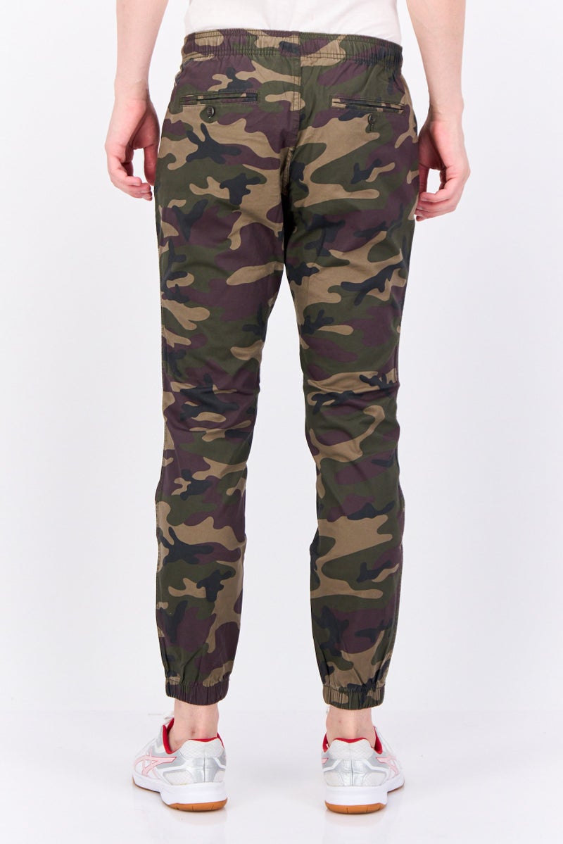 GAP Men Regular Fit Camouflage Jogger Pants, Green Combo - Image 4
