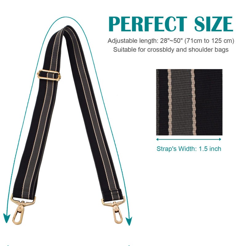 River Lake Purse Strap Replacement Crossbody Handbag Stripe Wide Adjustable - Image 2