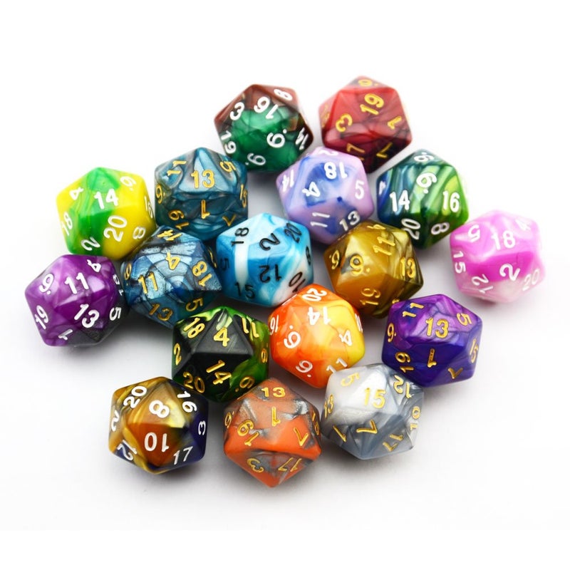 Smartdealspro سمارت ديلز برو 10 عبوة نرد 20 وجه D20 نرد متعدد الأوجه للعبة DND RPG MTG (اللون 2) - Image 3