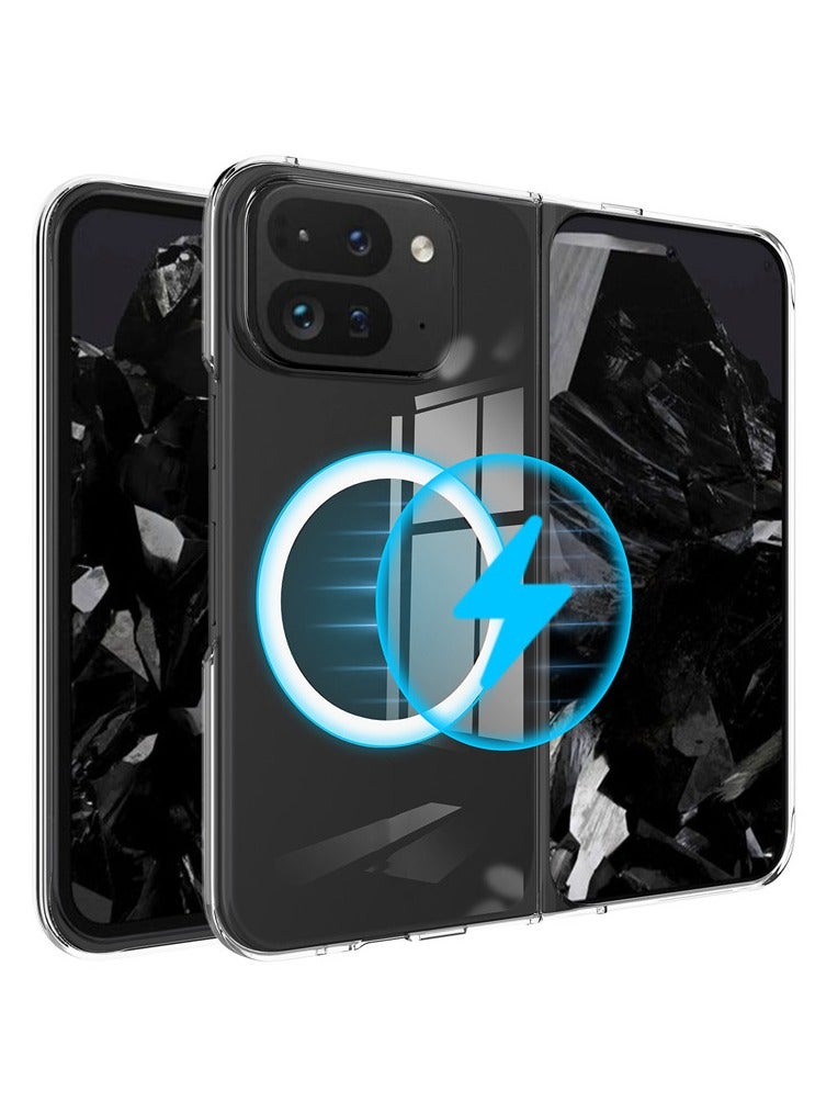 general Magnetic Case Compatible with Google Pixel 9 Pro Fold 2024 [Compatible with Mag-Safe], Anti-Yellowing Crystal Clear Hard PC Slim Thin Phone Cover - Image 1