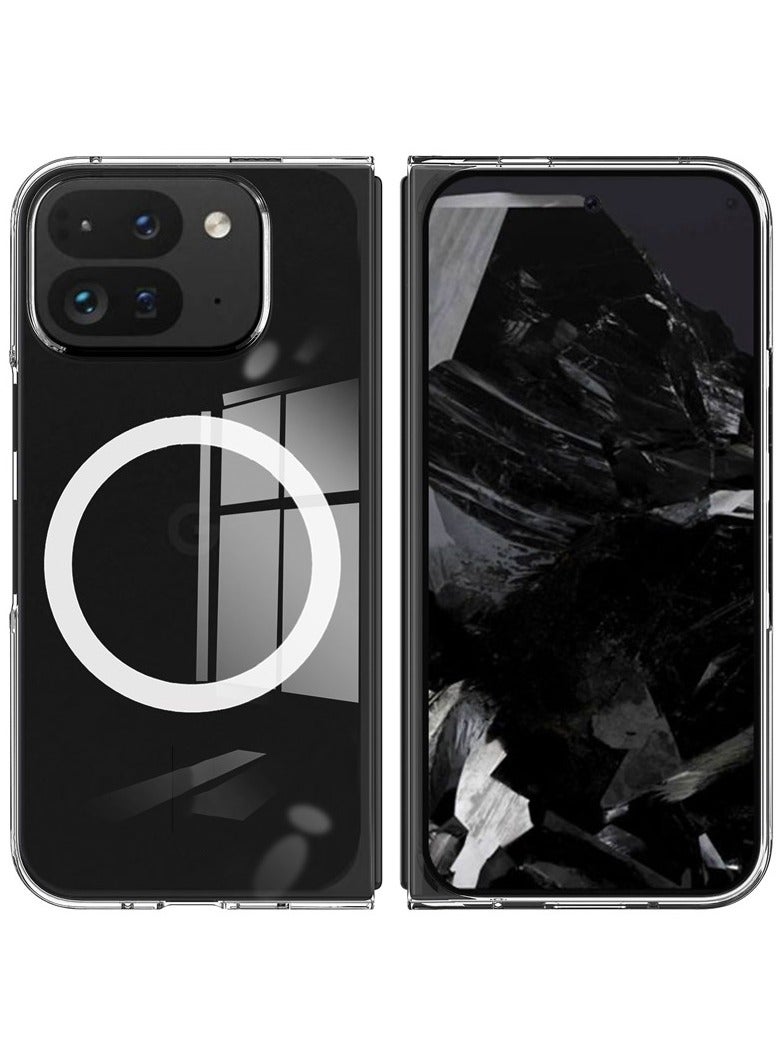 general Magnetic Case Compatible with Google Pixel 9 Pro Fold 2024 [Compatible with Mag-Safe], Anti-Yellowing Crystal Clear Hard PC Slim Thin Phone Cover - Image 2